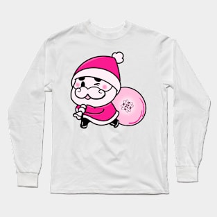 Cute pink Santa - vintage Santa Long Sleeve T-Shirt